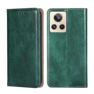 For Realme GT2 Explorer Master Gloss Oil Solid Color Magnetic Leather Phone Case(Green)