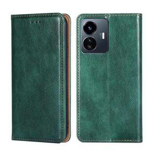 For vivo Y77 5G Global Gloss Oil Solid Color Magnetic Leather Phone Case(Green)