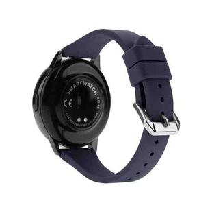20mm Universal T-buckle Silicone Watch Band(Midnight Blue)
