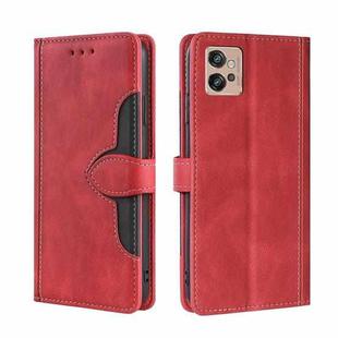 For Motorola Moto G32 4G Skin Feel Magnetic Buckle Leather Phone Case(Red)