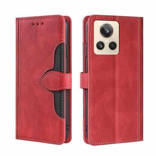 For Realme GT2 Explorer Master Skin Feel Magnetic Buckle Leather Phone Case(Red)
