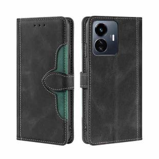 For vivo Y77 5G Global Skin Feel Magnetic Buckle Leather Phone Case(Black)