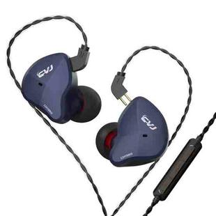 CVJ-CSN In-Ear Dual Magnetic Circuit Dynamic HIFI Wired Earphone, Style:With Mic(Blue)