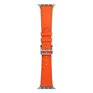 Single Lap Microfiber Leather Watch Band For Apple Watch Ultra 49mm / Series 8&7 45mm / SE 2&6&SE&5&4 44mm / 3&2&1 42mm(Orange)