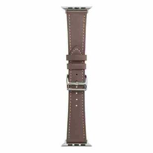 Single Lap Microfiber Leather Watch Band For Apple Watch Ultra 49mm / Series 8&7 45mm / SE 2&6&SE&5&4 44mm / 3&2&1 42mm(Brown)
