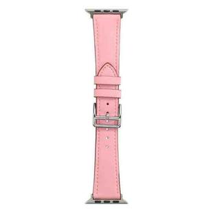 Single Lap Microfiber Leather Watch Band For Apple Watch Ultra 49mm / Series 8&7 45mm / SE 2&6&SE&5&4 44mm / 3&2&1 42mm(Pink)