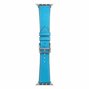 Single Lap Microfiber Leather Watch Band For Apple Watch Ultra 49mm / Series 8&7 45mm / SE 2&6&SE&5&4 44mm / 3&2&1 42mm(Sky Blue)