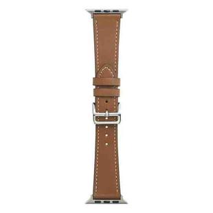Single Lap Microfiber Leather Watch Band For Apple Watch Ultra 49mm / Series 8&7 45mm / SE 2&6&SE&5&4 44mm / 3&2&1 42mm(Dark Brown)