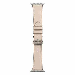 Single Lap Microfiber Leather Watch Band For Apple Watch Series 8&7 41mm / SE 2&6&SE&5&4 40mm / 3&2&1 38mm(Beige)