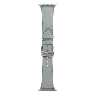 Single Lap Microfiber Leather Watch Band For Apple Watch Series 8&7 41mm / SE 2&6&SE&5&4 40mm / 3&2&1 38mm(Linen Blue)