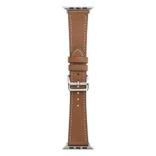 Single Lap Microfiber Leather Watch Band For Apple Watch Series 8&7 41mm / SE 2&6&SE&5&4 40mm / 3&2&1 38mm(Dark Brown)