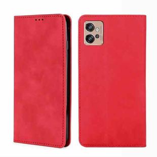 For Motorola Moto G32 4G Skin Feel Magnetic Horizontal Flip Leather Phone Case(Red)