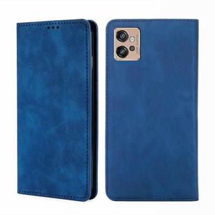 For Motorola Moto G32 4G Skin Feel Magnetic Horizontal Flip Leather Phone Case(Blue)