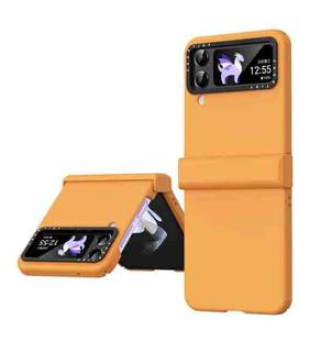 For Samsung Galaxy Z Flip4 Skin Feel Macaron Three-piece Set Phone Case(Orange)