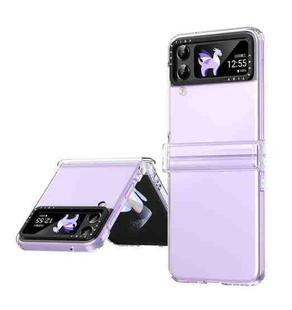 For Samsung Galaxy Z Flip4 Skin Feel Macaron Three-piece Set Phone Case(Transparent)
