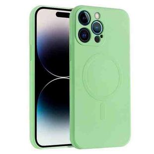 For iPhone 14 Pro Max Liquid Silicone Full Coverage Magsafe Phone Case (Green)