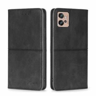 For Motorola Moto G32 4G Cow Texture Magnetic Leather Phone Case(Black)