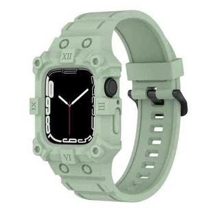 Integrated Silicone Watch Band For Apple Watch Series 8&7 45mm / SE 2&6&SE&5&4 44mm / 3&2&1 42mm(Mint Green)