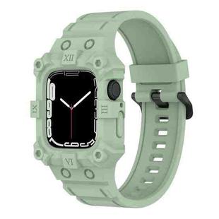Integrated Silicone Watch Band For Apple Watch Series 8&7 41mm / SE 2&6&SE&5&4 40mm / 3&2&1 38mm(Mint Green)
