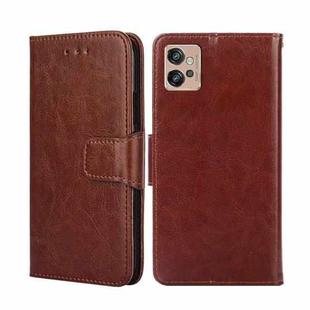 For Motorola Moto G32 4G Crystal Texture Leather Phone Case(Brown)