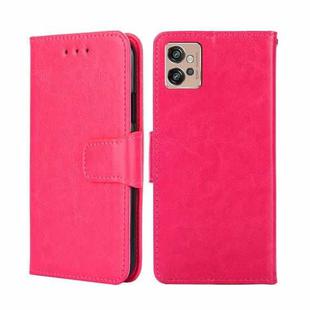 For Motorola Moto G32 4G Crystal Texture Leather Phone Case(Rose Red)