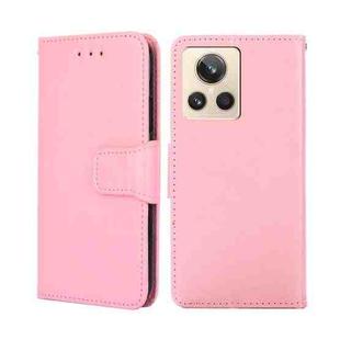 For Realme GT2 Explorer Master Crystal Texture Leather Phone Case(Pink)