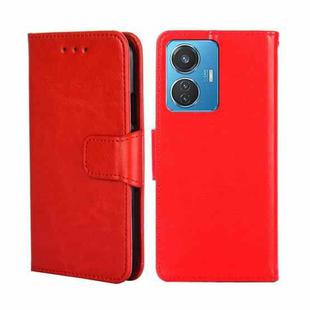 For vivo iQOO Z6 44W/T1 Snapdragon 680 Crystal Texture Leather Phone Case(Red)