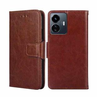 For vivo Y77 5G Global Crystal Texture Leather Phone Case(Brown)