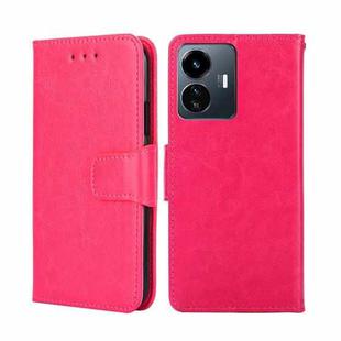 For vivo Y77 5G Global Crystal Texture Leather Phone Case(Rose Red)