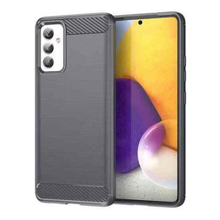 For Samsung Galaxy A82 Brushed Texture Carbon Fiber TPU Phone Case(Grey)