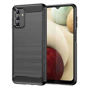 For Samsung Galaxy A13 4G Brushed Texture Carbon Fiber TPU Phone Case(Black)