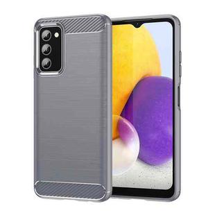 Samsung Galaxy A03s US Version Brushed Texture Carbon Fiber TPU Phone Case(Grey)