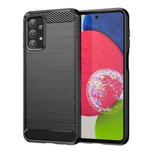 For Samsung Galaxy M23 Brushed Texture Carbon Fiber TPU Phone Case(Black)