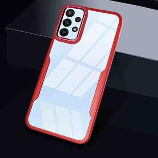 For Samsung Galaxy A73 Transparent Acrylic + TPU Phone Case(Red)