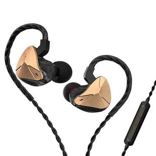 CVJ Demon Double Dynamic Coil HiFi Music Wired Earphone With Mic(Gold)