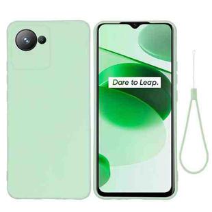 For Realme C30 / Narzo 50i Prime / C30S Pure Color Liquid Silicone Shockproof Full Coverage Phone Case(Green)