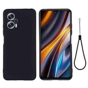 For Xiaomi Poco X4 GT/Redmi Note 11T Pro/Redmi K50i Pure Color Liquid Silicone Shockproof Full Coverage Phone Case(Black)