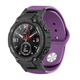For Amazfit T-Rex / T-Rex Pro / Ares Silicone Reverse Buckle Watch Band(Purple)