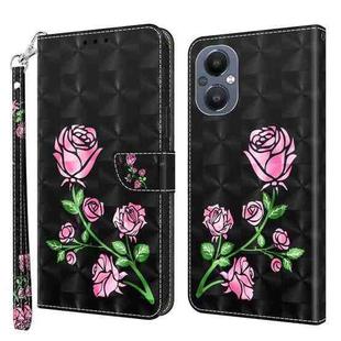 For OnePlus Nord N20 5G 3D Painted Leather Phone Case(Rose)