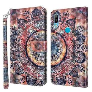 For Huawei Y6 2019 / Y6 Pro 2019 3D Painted Leather Phone Case(Color Mandala)