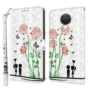 For Nokia G20 / G10 / 6.3 3D Painted Leather Phone Case(Couple Rose)