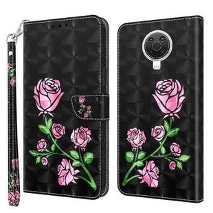 For Nokia G20 / G10 / 6.3 3D Painted Leather Phone Case(Rose)