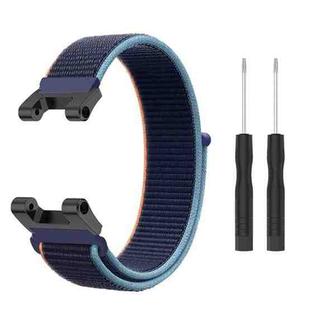 For Amazfit T-Rex / T-Rex Pro / Ares Nylon Loop Watch Band(Purple Blue)