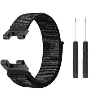 For Amazfit T-Rex / T-Rex Pro / Ares Nylon Loop Watch Band(Black)