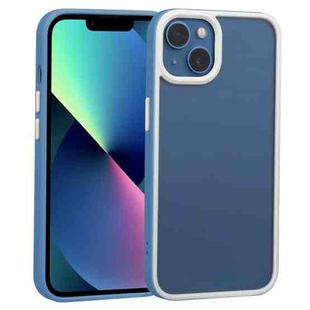 For iPhone 14 Plus Two-color Shield TPU + PC Phone Case (Royal Blue)