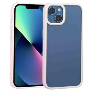For iPhone 14 Plus Two-color Shield TPU + PC Phone Case (Pink)