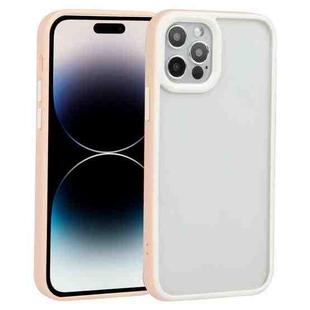 For iPhone 14 Pro Two-color Shield TPU + PC Phone Case(Light Pink)