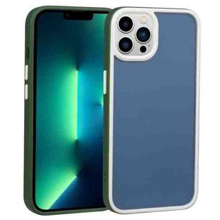 For iPhone 13 Pro Max Two-color Shield TPU + PC Phone Case (Dark Green)