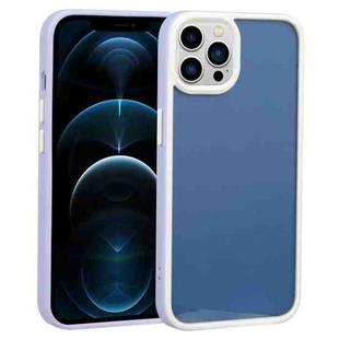 For iPhone 12 Pro Max Two-color Shield TPU + PC Phone Case(Purple)