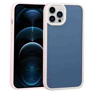 For iPhone 12 Pro Max Two-color Shield TPU + PC Phone Case(Pink)